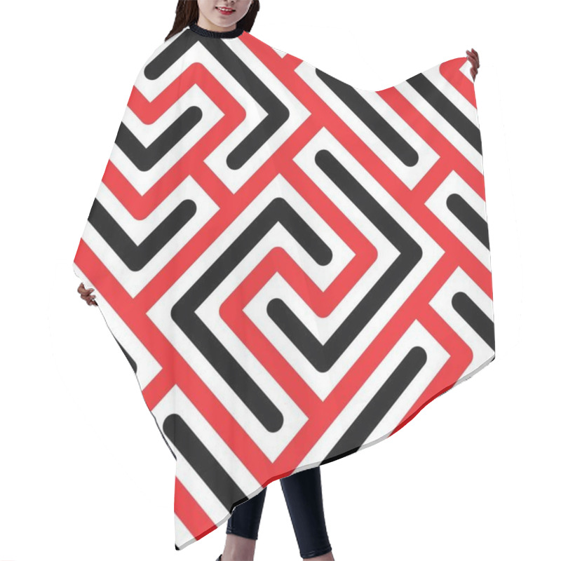 Personality  Seamless Pattern With Geometric Lines Hair Cutting Cape