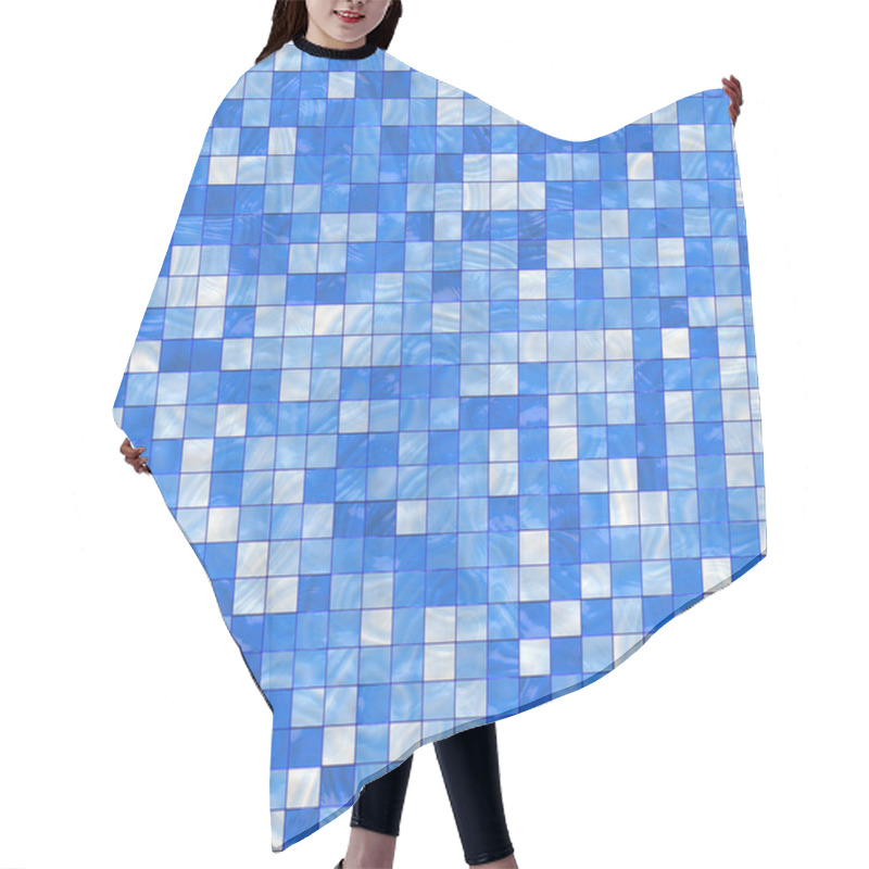 Personality  Small Blue Tiles Hair Cutting Cape