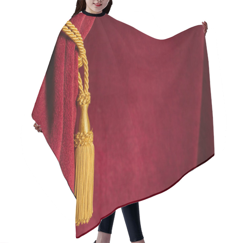 Personality  Red Theatre Curtain Hair Cutting Cape