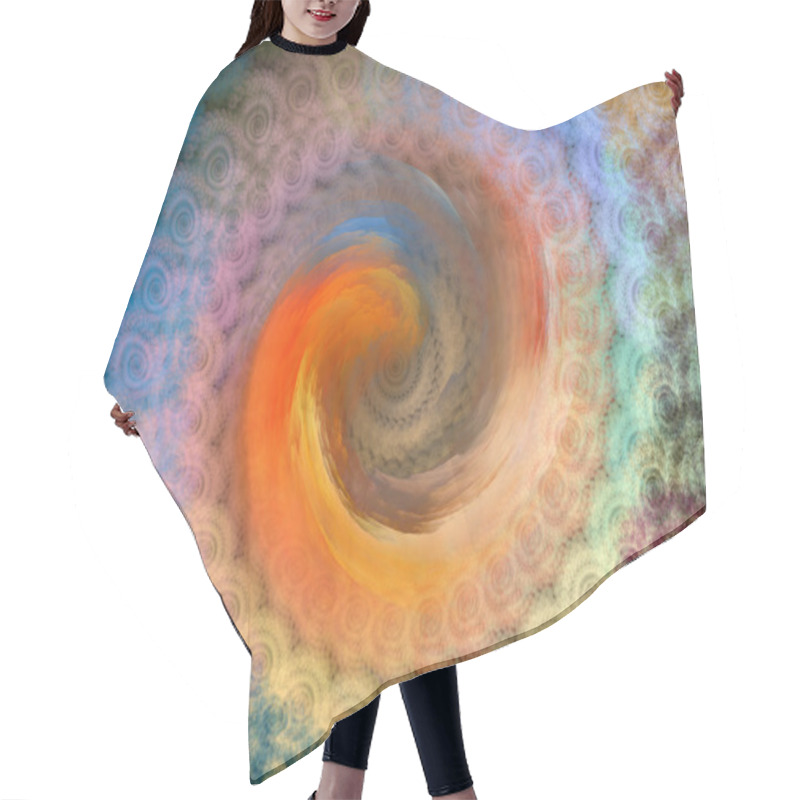 Personality  Spiral Background.  Hair Cutting Cape