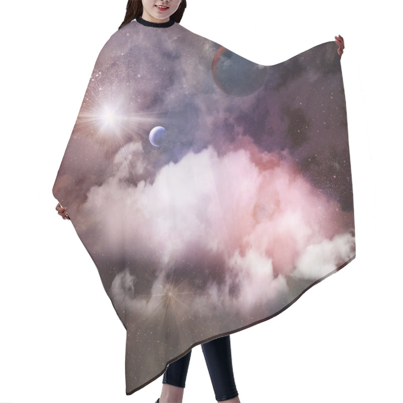 Personality  Image Of Planets In Space Hair Cutting Cape