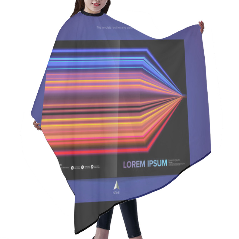 Personality  Spectrum Light Cover In Vector Hair Cutting Cape