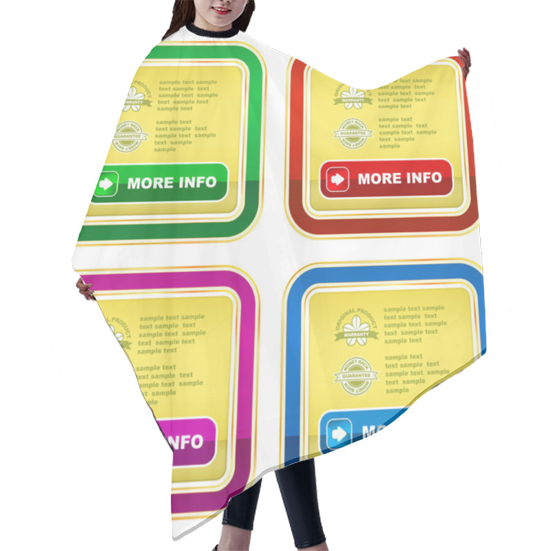 Personality  Download Banner Set. Hair Cutting Cape