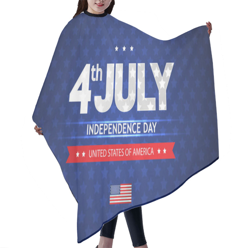 Personality  Fourth Of July Independence Day. Abstract Background. Vector Hair Cutting Cape