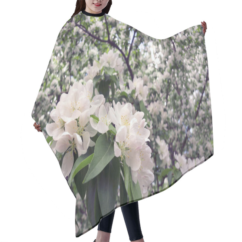 Personality  Pear Shining Delicate Flowers Hair Cutting Cape