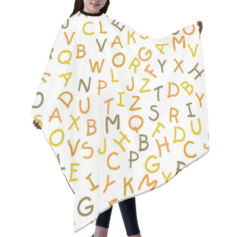 Personality  Back To School Seamless Patterns. Hair Cutting Cape