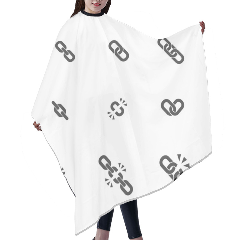 Personality  Chain Flat Icon Hair Cutting Cape