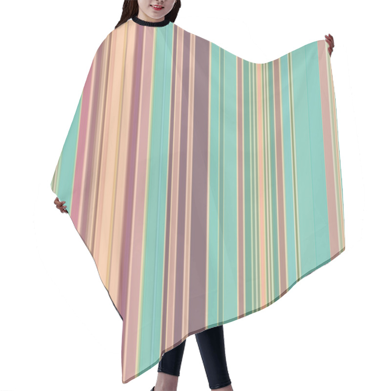 Personality  Pastel Stripes Background Hair Cutting Cape