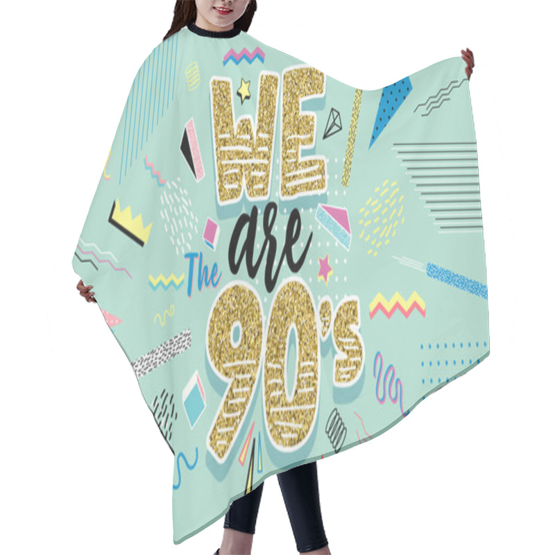 Personality  We Are 80s-90s.Memphis Poster, Invitation Card And Banner  Hair Cutting Cape