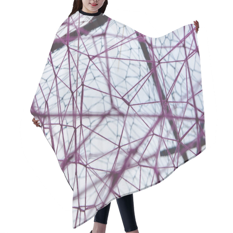 Personality  A Web Of Yarn, Network Concept Hair Cutting Cape