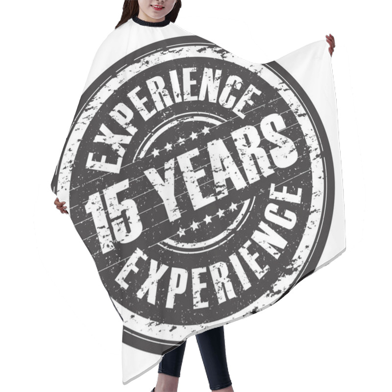 Personality  A Hanging 15 Years Experience Stamp Hair Cutting Cape