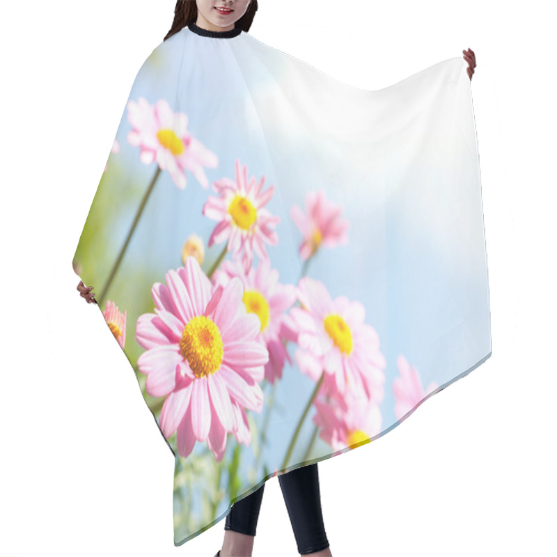 Personality  Pink Daisy Hair Cutting Cape