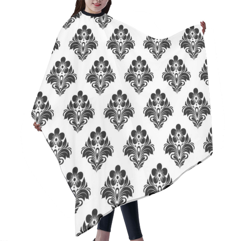 Personality  Seamless Floral Pattern Hair Cutting Cape