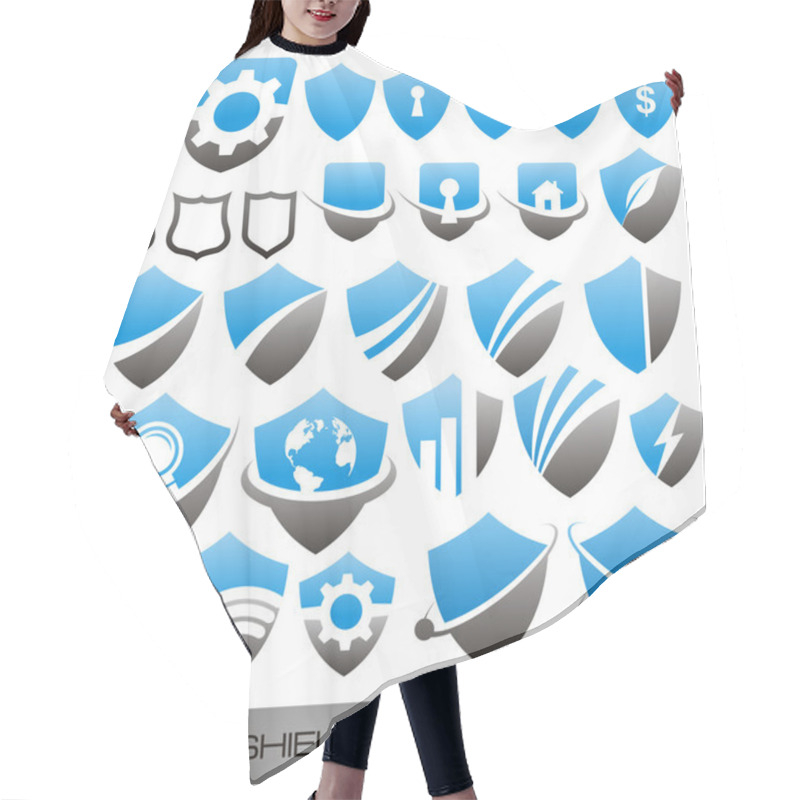 Personality  Security Shield - Symbols, Icons And Logo Concepts Collection Hair Cutting Cape