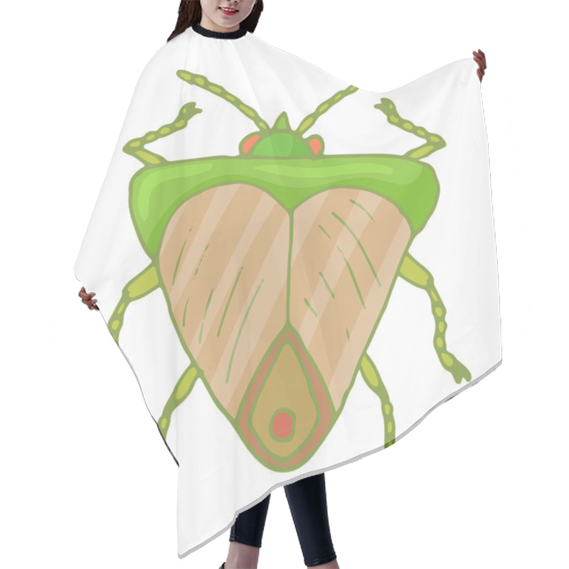 Personality  Insect Bug Icon, Cartoon Style Hair Cutting Cape