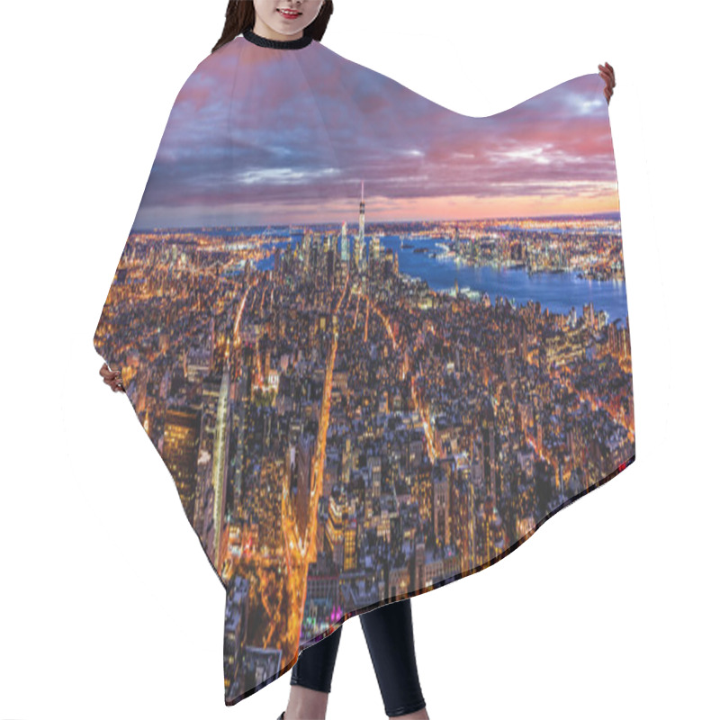 Personality  New York At Dusk Hair Cutting Cape