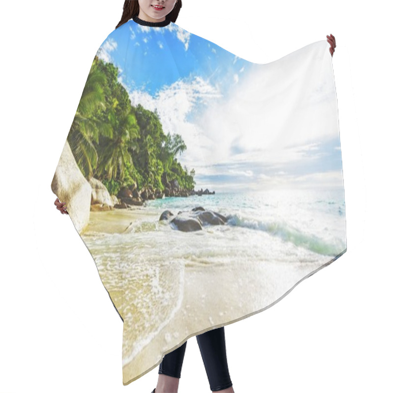 Personality  Sunny Day On Paradise Beach Anse Georgette,praslin Seychelles 24 Hair Cutting Cape