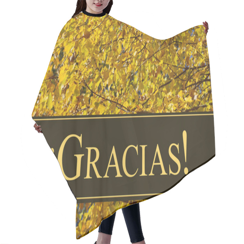 Personality  Spanish Thank You Greeting Hair Cutting Cape