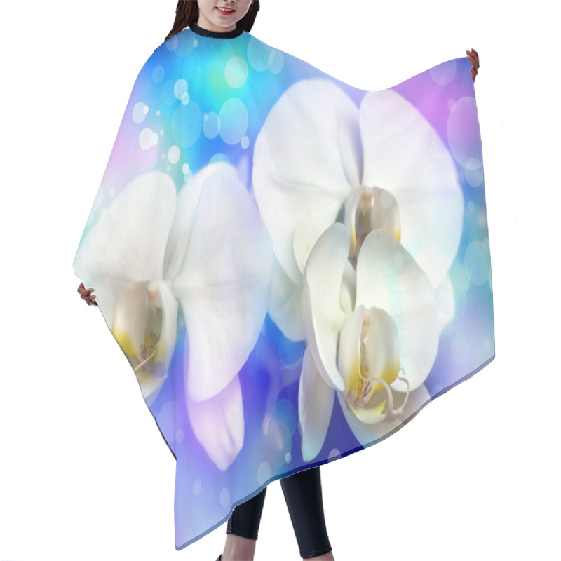 Personality  White Orchid   Background Hair Cutting Cape