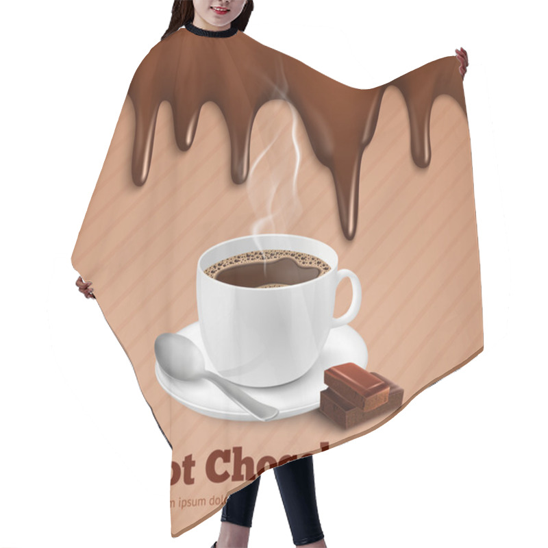 Personality  Chocolate And Coffee Background Hair Cutting Cape