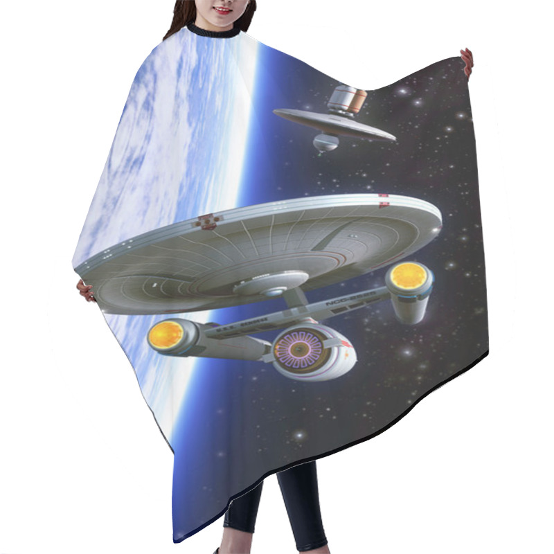 Personality  Starship Crossbow Class And Space Station Hair Cutting Cape