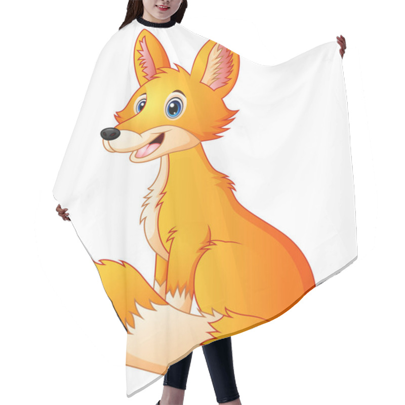 Personality  Cute Fox Cartoon Hair Cutting Cape