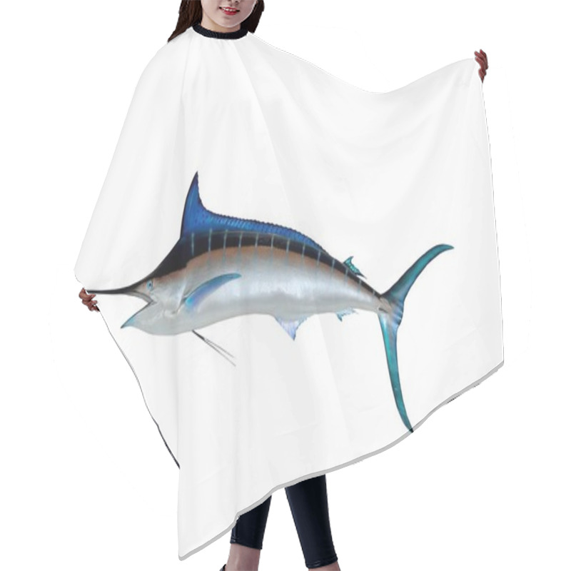 Personality  Blue Marlin Fish Mount Hair Cutting Cape