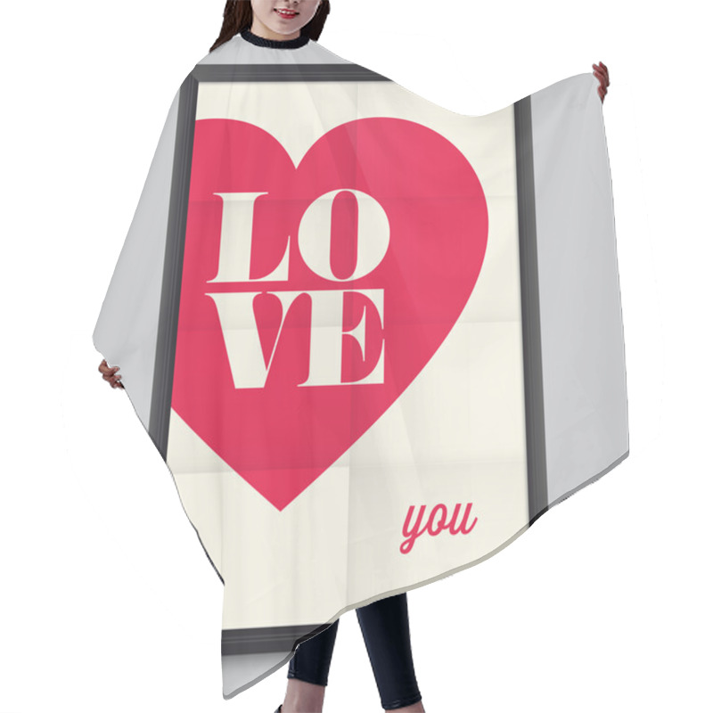 Personality  Love Quote Poster Hair Cutting Cape