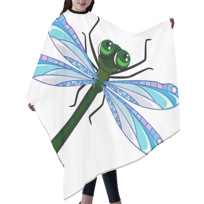 Personality  Green Dragonfly Hair Cutting Cape