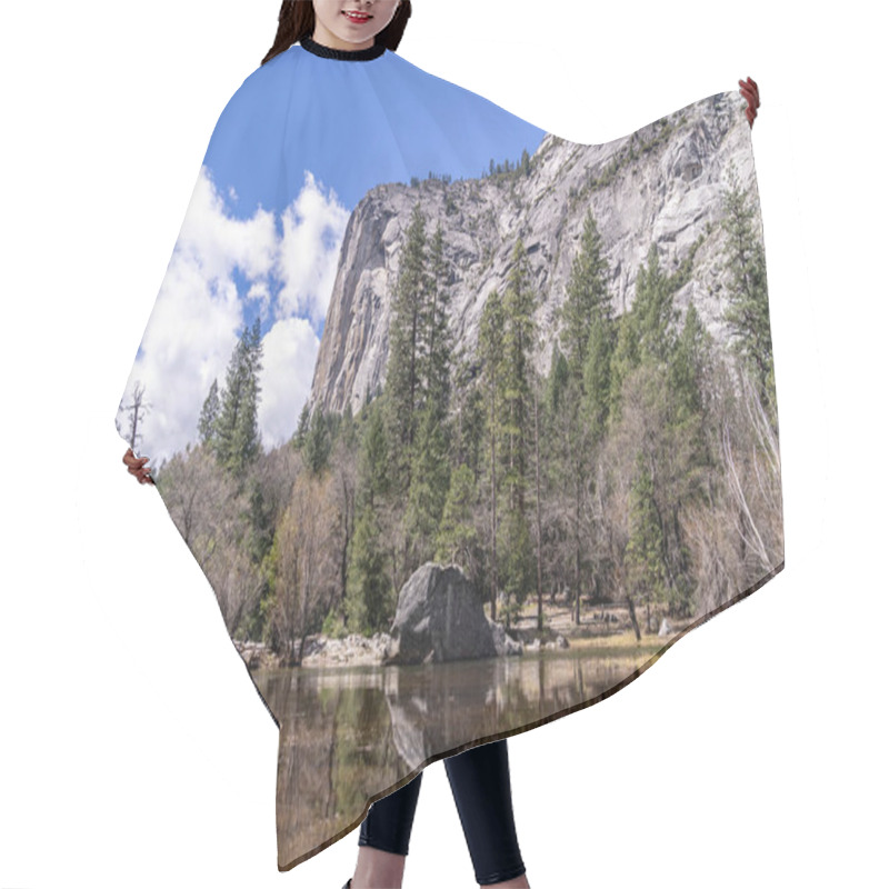 Personality  Mirror Lake At Yosemite Valley National Park In California San Francisco USA Hair Cutting Cape