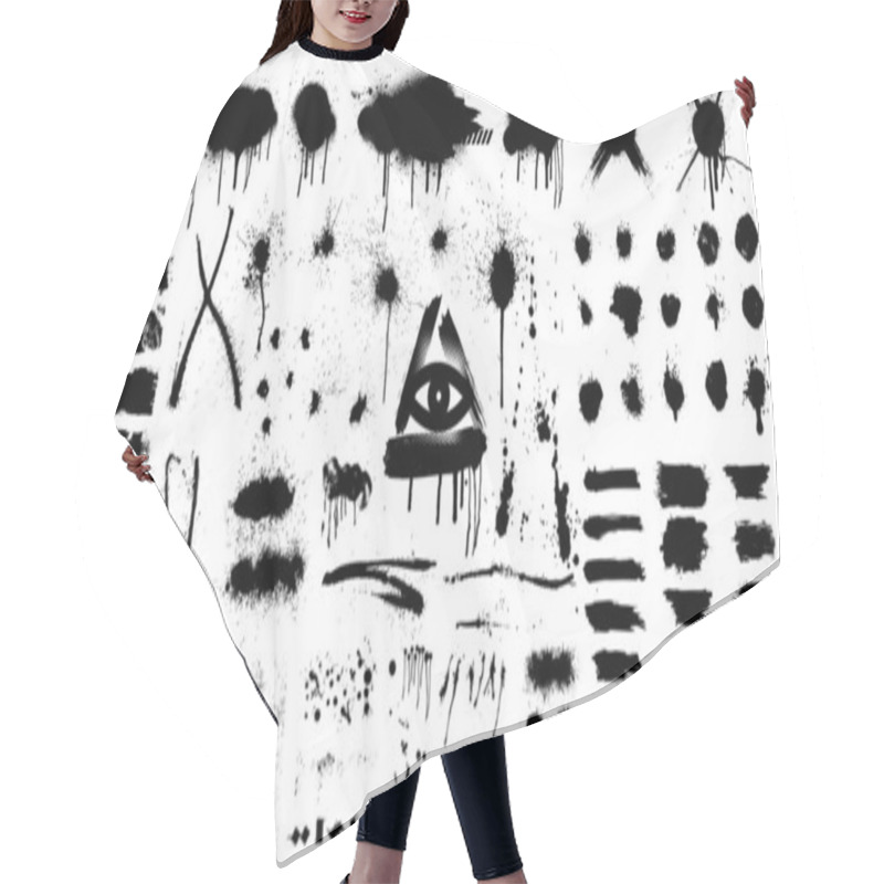 Personality  Very Big Collection Of Black Paint Hair Cutting Cape