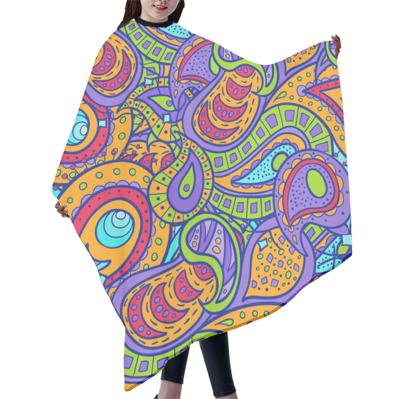 Personality  Paisley Doodle Pattern Hair Cutting Cape