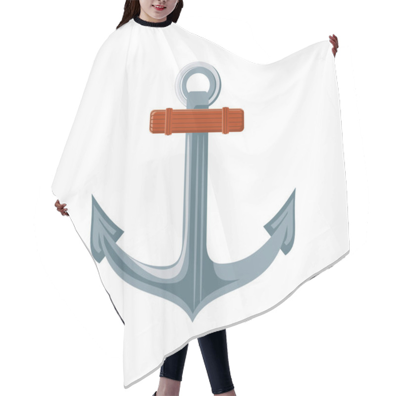 Personality  Ship Anchor On White Background Hair Cutting Cape