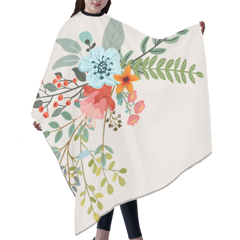 Personality  Composition Of Herbs And Flowers Hair Cutting Cape