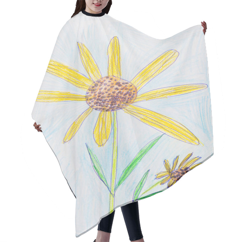 Personality  Painted Sunflower Hair Cutting Cape