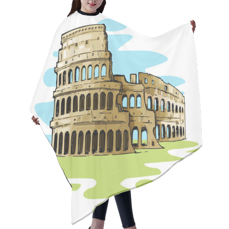 Personality  Roman Colosseum Hair Cutting Cape