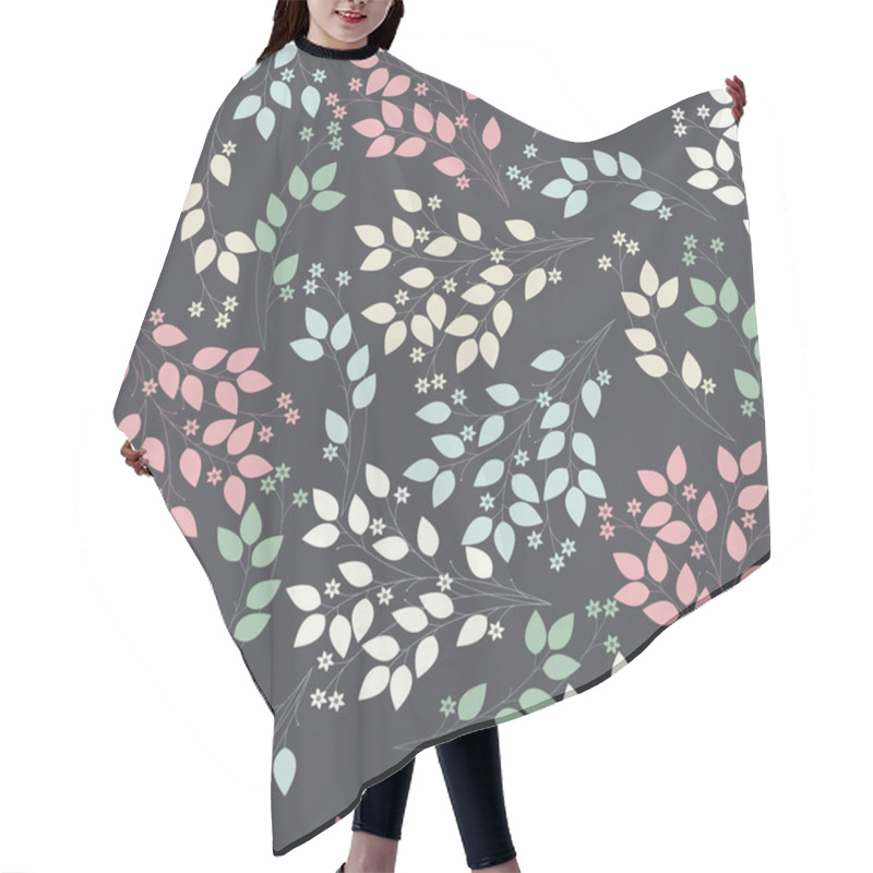 Personality  Elegant Seamless Pattern With Flowers And Leaves Hair Cutting Cape