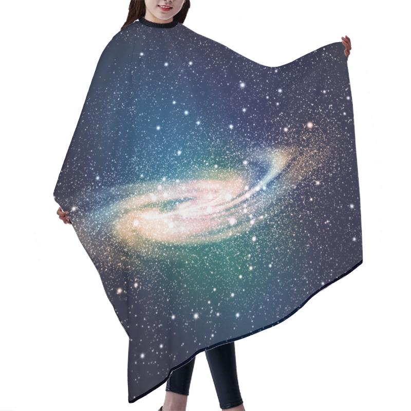 Personality  Space Galaxy Image Hair Cutting Cape