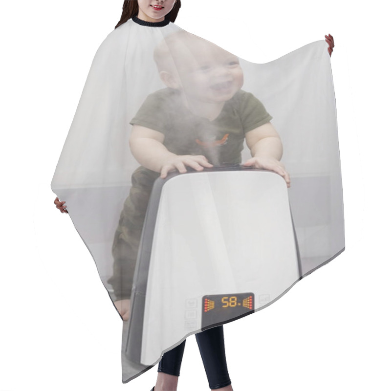 Personality  Infant Kid And Humidifier. Steam Closes Boys Face Hair Cutting Cape