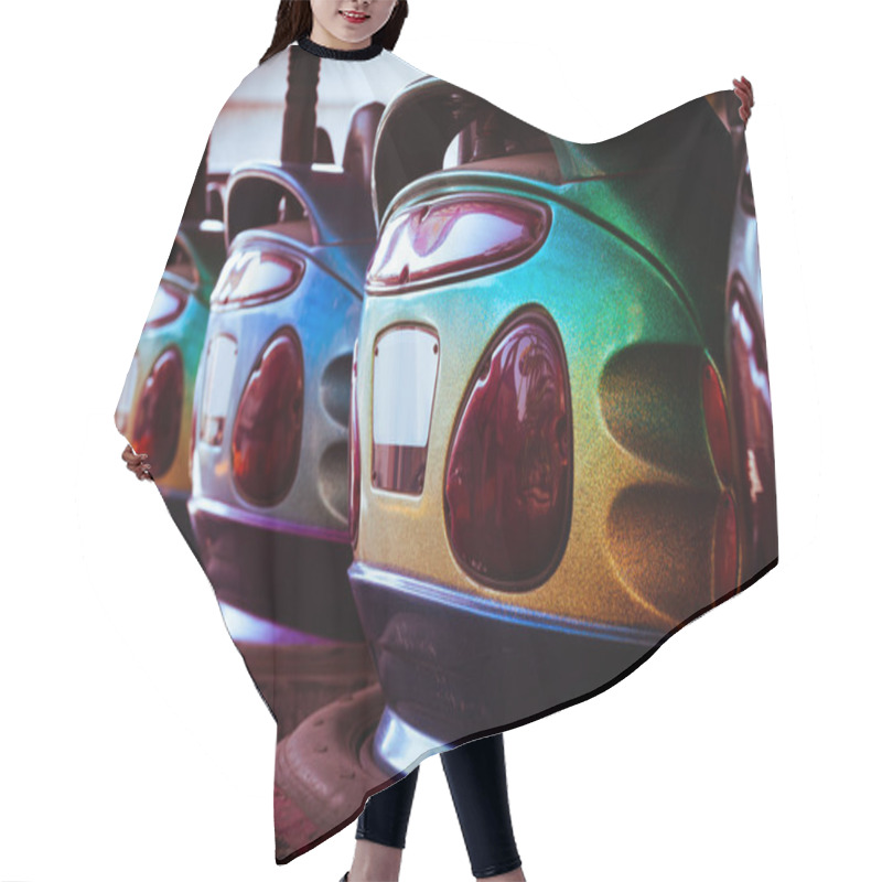 Personality  Bumper Cars In Row Hair Cutting Cape