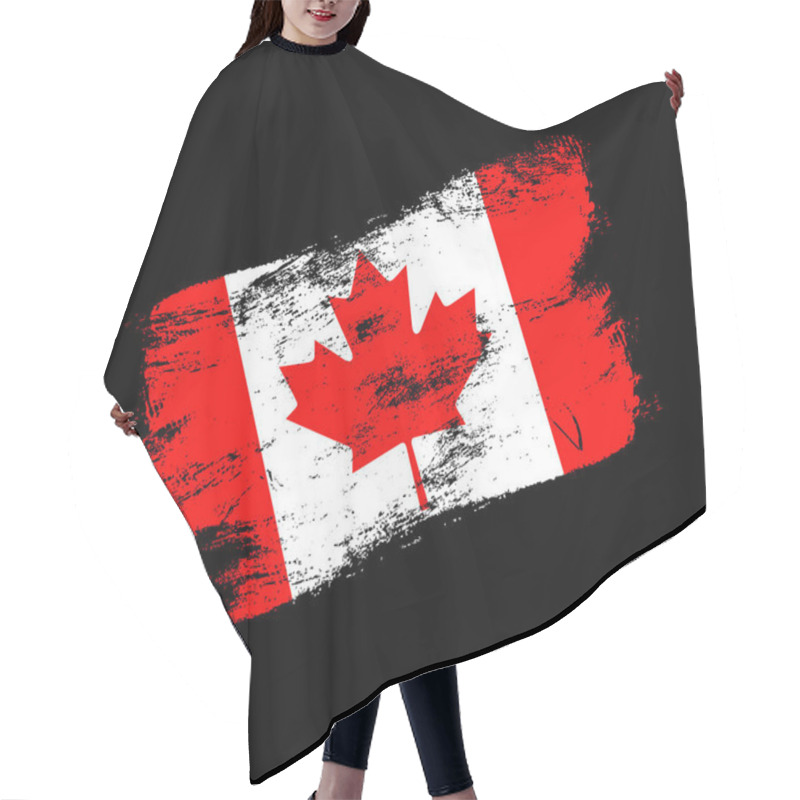 Personality  Canada Flag Grunge Brush Background. Old Brush Flag Vector Illustration. Abstract Concept Of National Background. Hair Cutting Cape