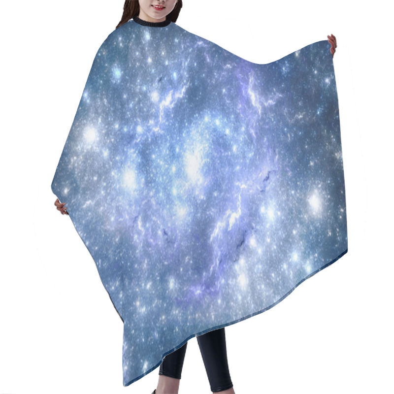 Personality  Dark Deep Space Starfield Hair Cutting Cape