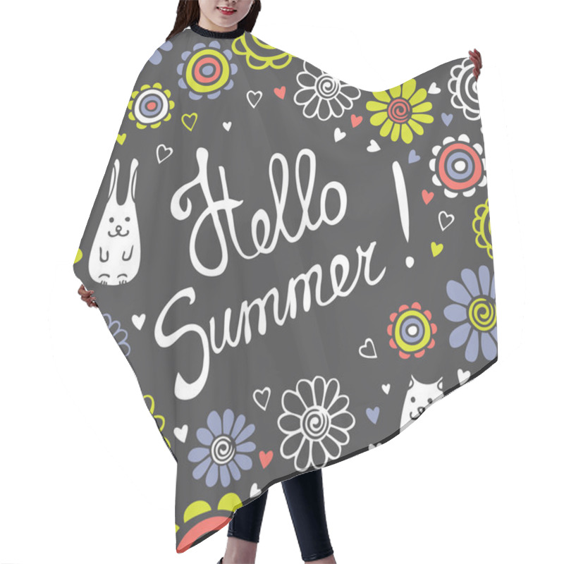 Personality  Card Hello Summer Hair Cutting Cape