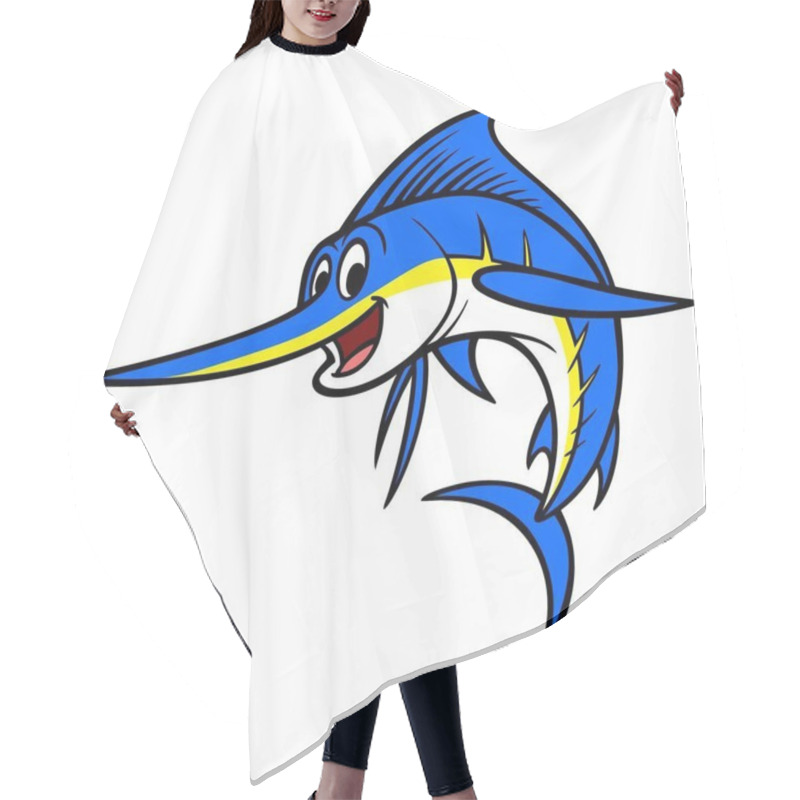 Personality  Swordfish - A Cartoon Illustration Of A Swordfish. Hair Cutting Cape