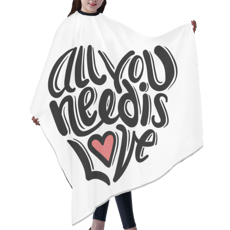 Personality  All You Need Is Love Vector Hair Cutting Cape