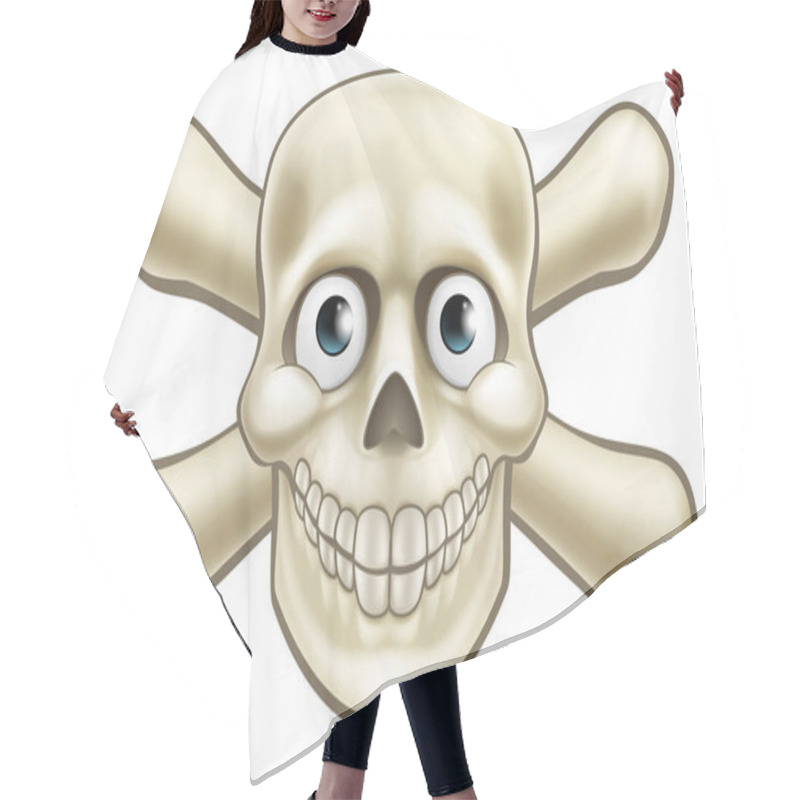 Personality  Cartoon Halloween Pirate Skull And Crossbones Skeleton Character Illustration Hair Cutting Cape