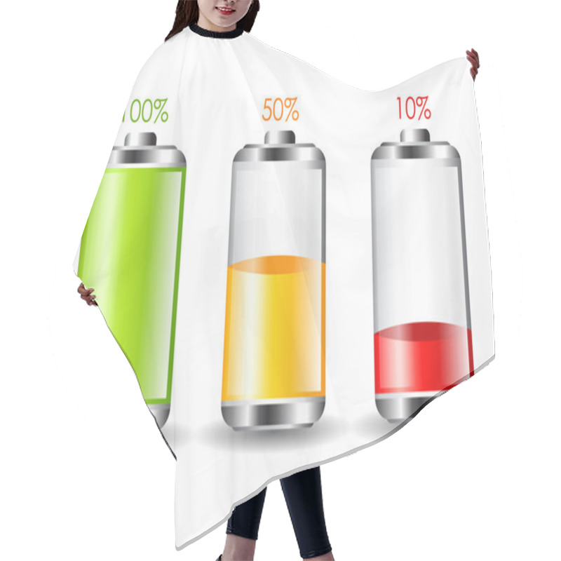 Personality  Battery Charging Icon Hair Cutting Cape