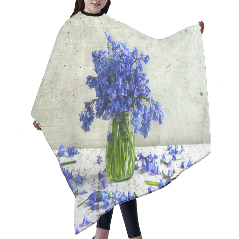 Personality  Still Life Bouquet Blue Tones  Hair Cutting Cape