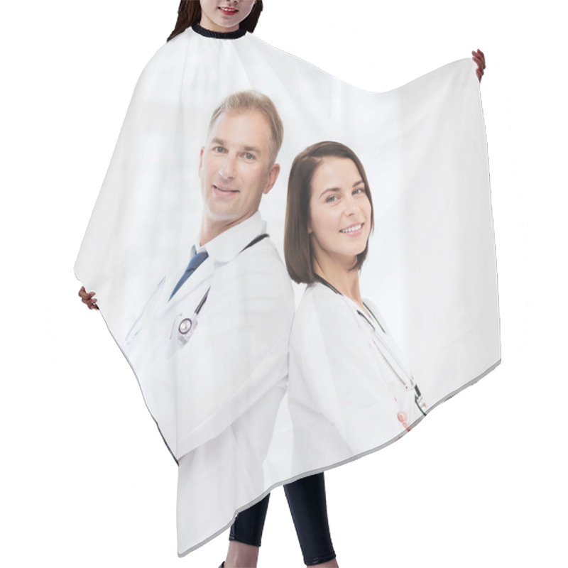 Personality  Two Doctors With Stethoscopes Hair Cutting Cape