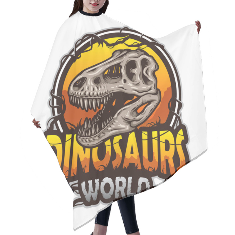 Personality  Dinosaurs World Emblem Hair Cutting Cape